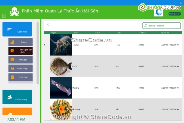 mô hình 3 lớp,quản lý thủy sản,quản lý bán hàng,phần mền quản lý,quản lý món ăn ngon,quản lý món ăn