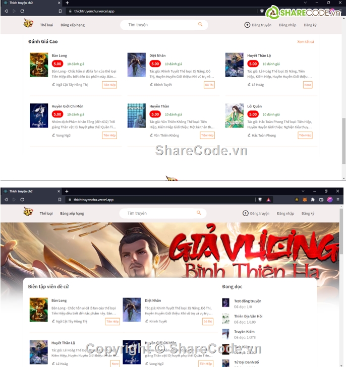 web truyện,code đọc truyện,web đọc truyện,Spring Boot,ReactJS Redux,Source code ReactJS