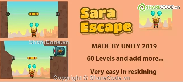 Source code Sara Escape,ara Escape – puzzle game Unity,souce code game,code game sara escape