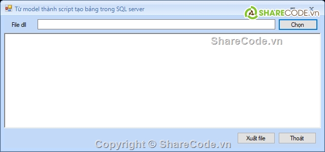 Tạo script,Tạo cơ sở dữ liệu từ entity,tạo cơ sở dữ liệu từ model,từ entity tạo script trong sql server,từ model tạo script trong sql server,EntityToTableSQL