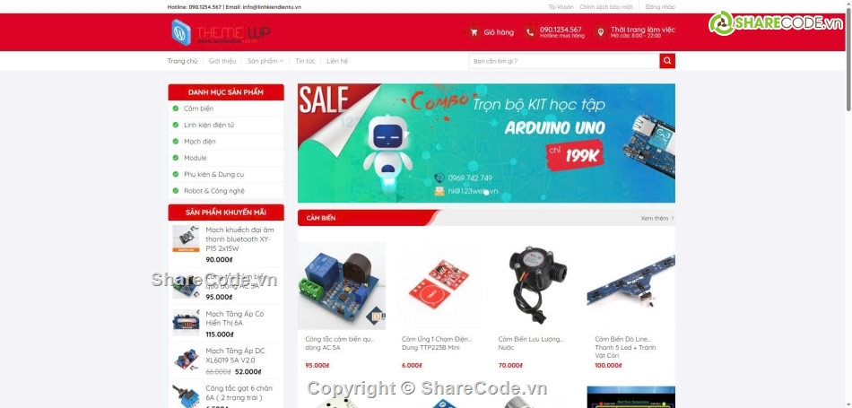 chuẩn seo,wordpress,linh kiện điện tử,website bán hàng