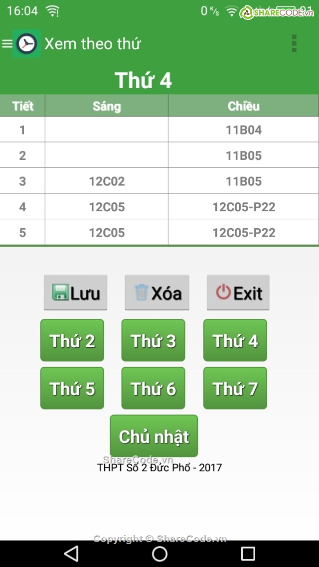 android studio,school timetable deluxe,thời khóa biểu,thời khóa biểu android,code android