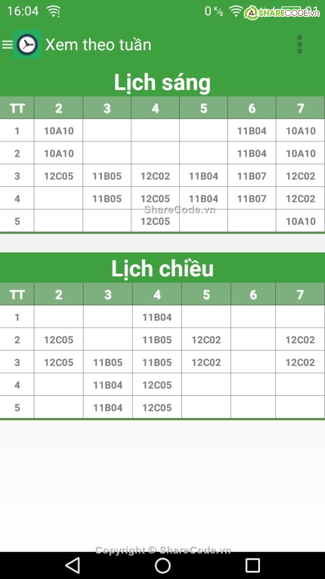 android studio,school timetable deluxe,thời khóa biểu,thời khóa biểu android,code android
