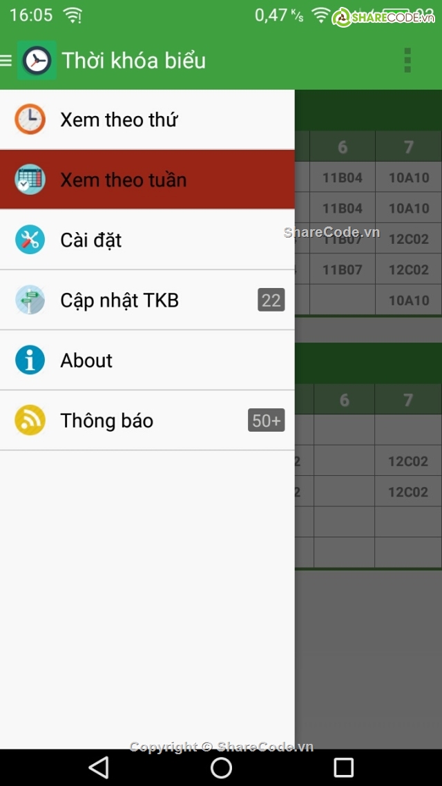 android studio,school timetable deluxe,thời khóa biểu,thời khóa biểu android,code android