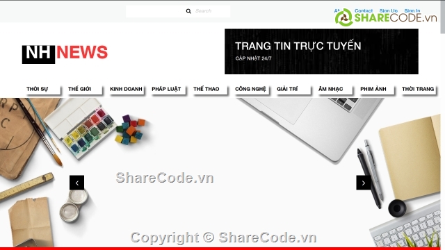 website tin tức đẹp,Web Tin tức Laravel,web tin tức,source code web tin tức