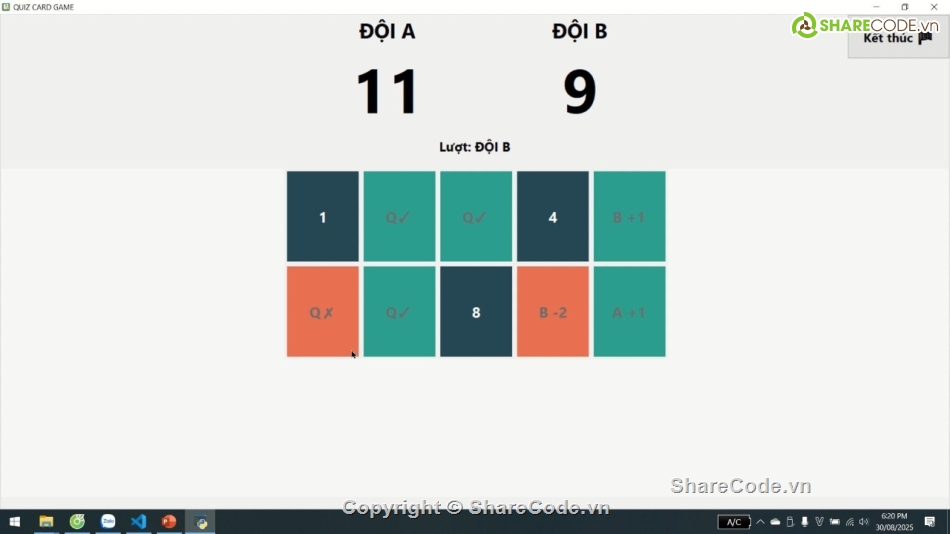 game,lật thẻ,quizizz,code game quiz,php,game lật thẻ