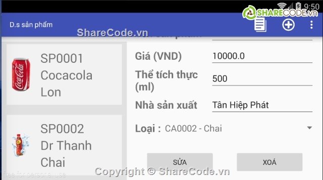 sqlite in android,quản lý hàng hóa,ứng dụng quản lý,quản lý đơn hàng