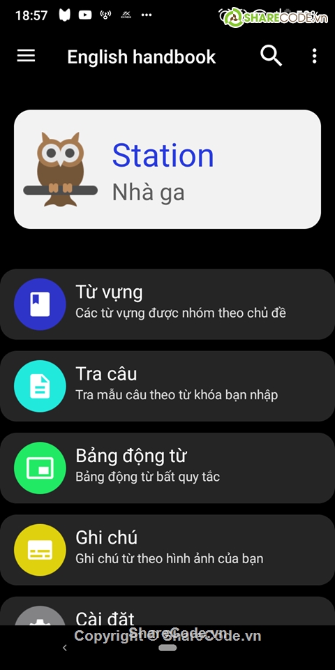 code ứng dụng học tiếng anh,app tiếng anh,ứng dụng học tiếng anh trên android,English Handbook,Sổ tay tiếng anh