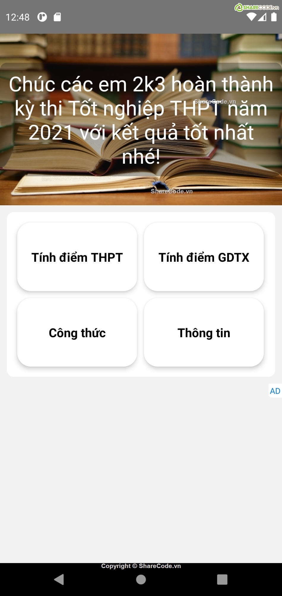 Ứng dụng tính điểm,Code app tính điểm THPT,Code tính điểm thi,Tính điểm thi THPT