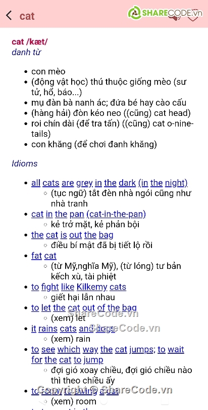 ứng dụng từ điển,Code Android Studio,app từ điển,mã nguồn từ điển