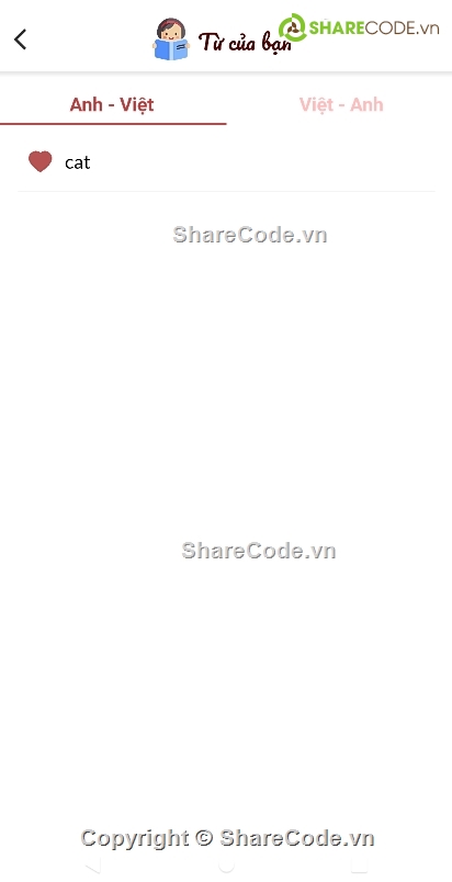ứng dụng từ điển,Code Android Studio,app từ điển,mã nguồn từ điển