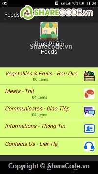 Từ điển,Xamarin Android,App Android,Foods App,code món ăn,code ứng dụng