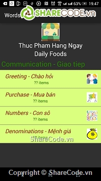 Từ điển,Xamarin Android,App Android,Foods App,code món ăn,code ứng dụng