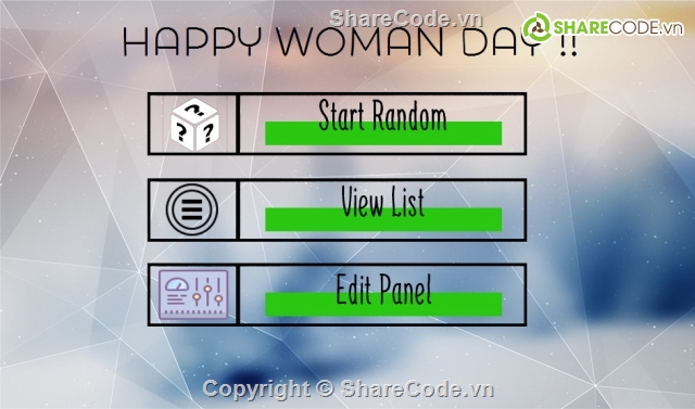 Java,Swing,Woman Day,game tìm cặp đôi,source code ứng dụng,ứng dụng java