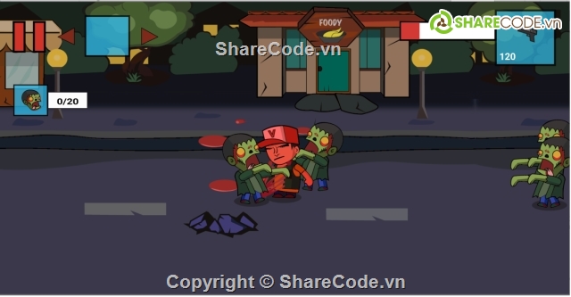 Zombie Street Trigger,sourse code unity,game unity,Source Zombie,Source code Unity Zombie