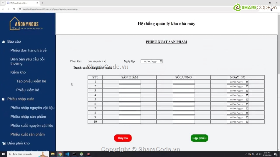 Đồ án quản lý kho bằng php tích hợp mã qr code,đồ án tốt nghiệp quản lý kho full báo cáo ppt,đồ án tốt nghiệp quản lý warehouse php word ppt