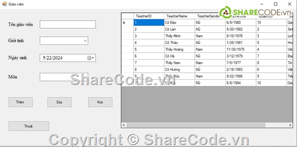 Quản lý học sinh,Visual C#,3 lớp,code đồ án,code quản lý,Code phần mềm quản lý