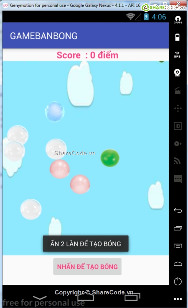 game android ban bong,ban bong android studio,code game android studio free,GameBulble,game bắn bóng