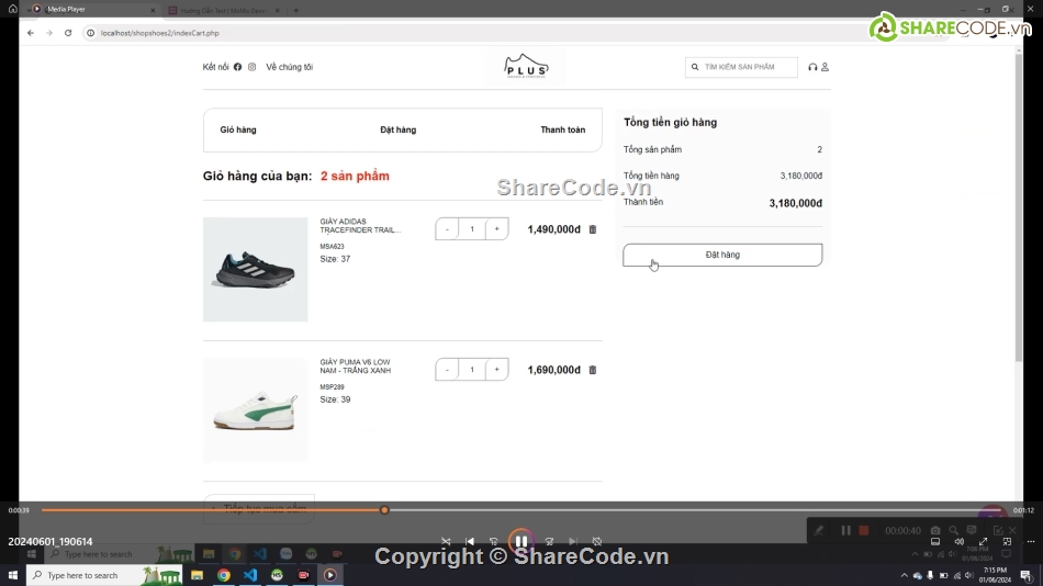 code đồ án web bán giày php momo,đồ án web bán giày có admin quản lý sản phẩm,code web bán giày,web bán giày