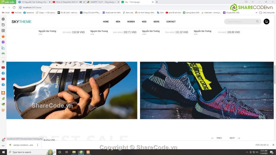 đồ án web php,web bán giày,website bán giày php,website shop giá rẻ,website bán giày,web php