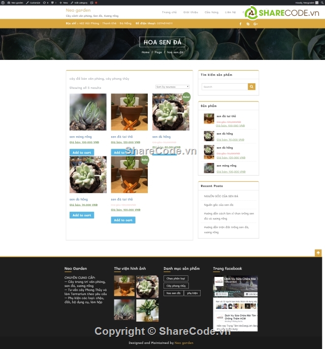 shop cây cảnh,workpress bán hàng,website bán hàng,đồ án workpress,Web bán hàng cây cảnh,web cây cảnh