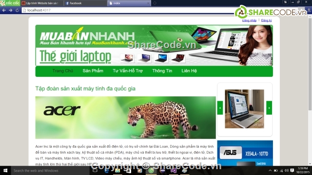 mvc asp.net bán laptop,web bán máy tính,website bán laptop,web bán linh kiện laptop,code website bán hàng asp.net