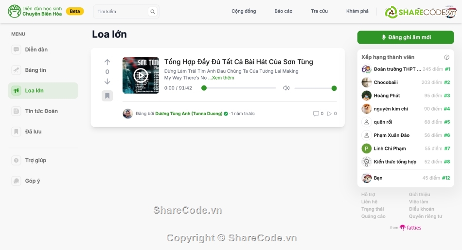 Diễn đàn,web,thpt,code,source code web diễn đàn,học sinh