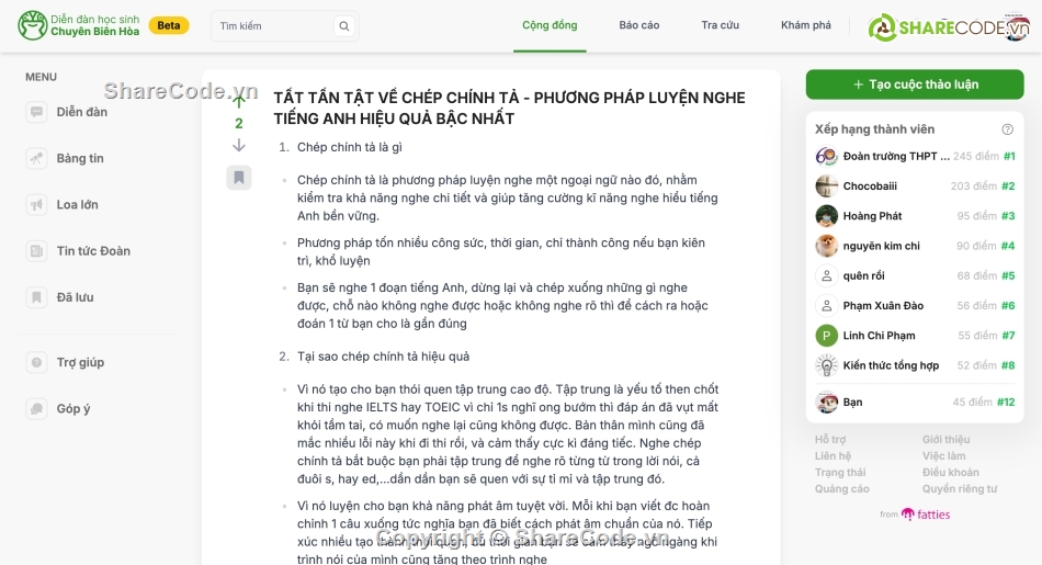 Diễn đàn,web,thpt,code,source code web diễn đàn,học sinh