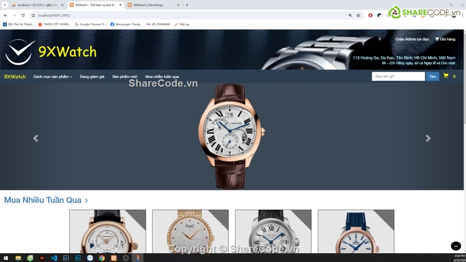 website bán đồng hồ,web bán đồng hồ,shop đồng hồ,website bán đồng hồ MVC,đồ án website bán đồng hồ