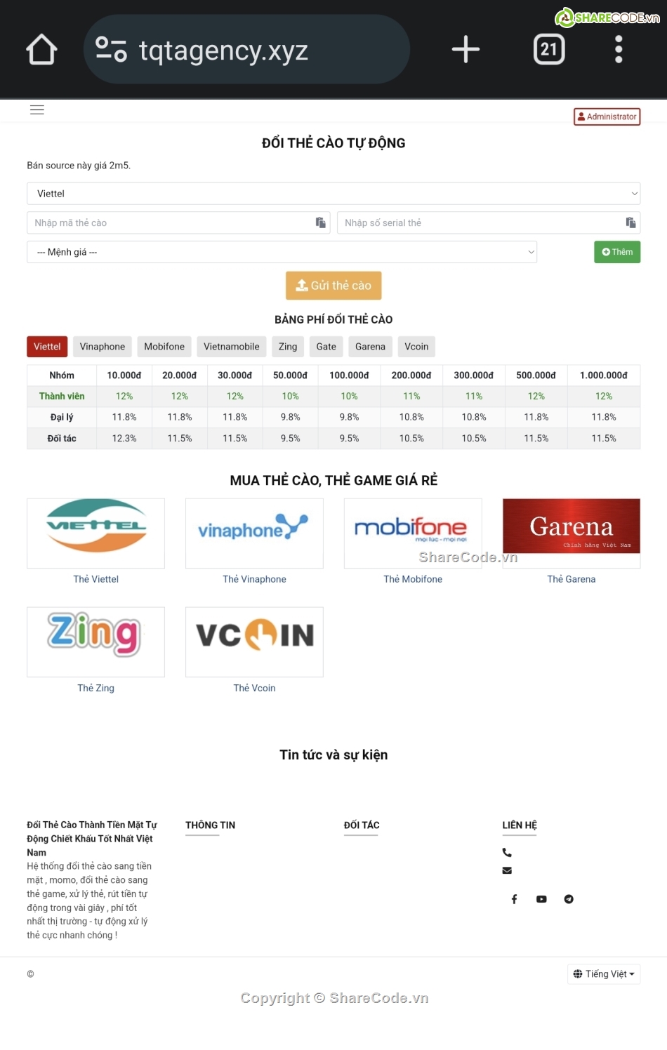 Code web,Source code web,code gạch thẻ,thẻ cào,gạch thẻ cào,code đổi thẻ cào