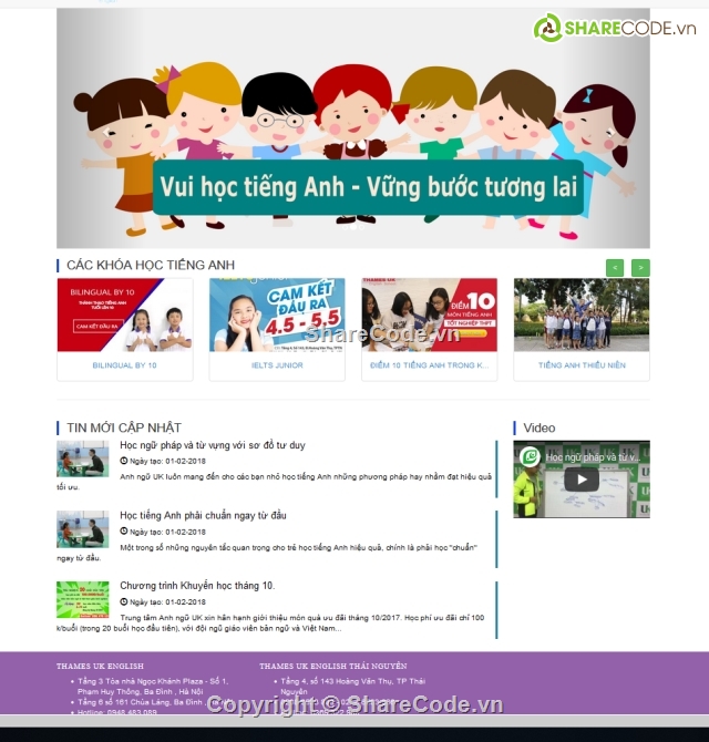 web giới thiệu,tiếng anh,Website giới thiệu trung tâm tiếng anh,website trung tâm tiếng anh,code asp trung tâm tiếng anh