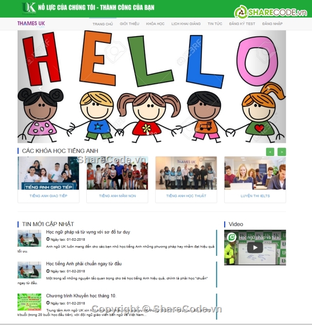 web giới thiệu,tiếng anh,Website giới thiệu trung tâm tiếng anh,website trung tâm tiếng anh,code asp trung tâm tiếng anh