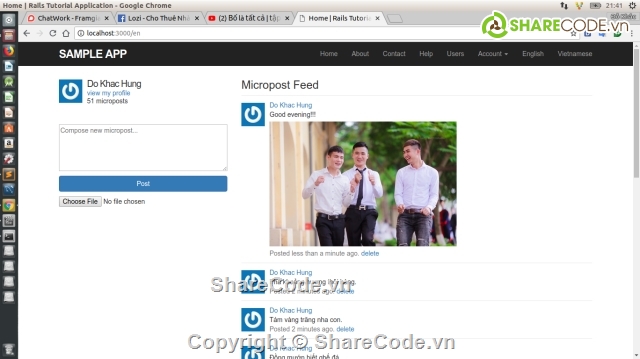 Web Ruby on Rails,web đa ngôn ngữ,share code web mạng xã hội,code website đẹp,code web Ruby,Tutorial