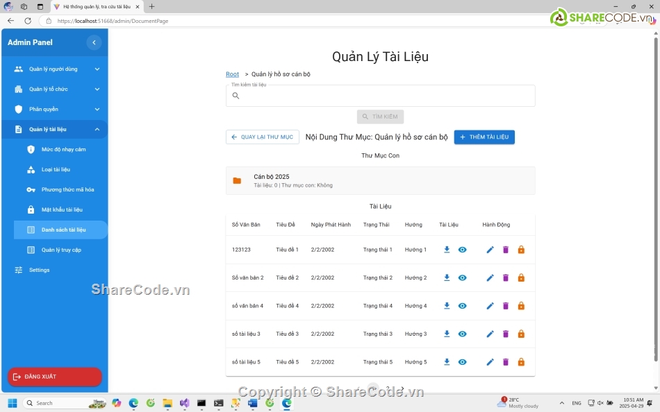 Hệ thống quản lý tài liệu C#,Phần mềm quản lý và tra cứu tài liệu C#,Source code web