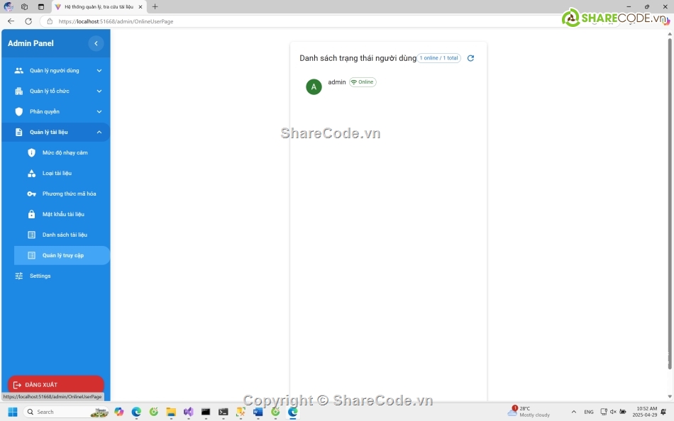 Hệ thống quản lý tài liệu C#,Phần mềm quản lý và tra cứu tài liệu C#,Source code web