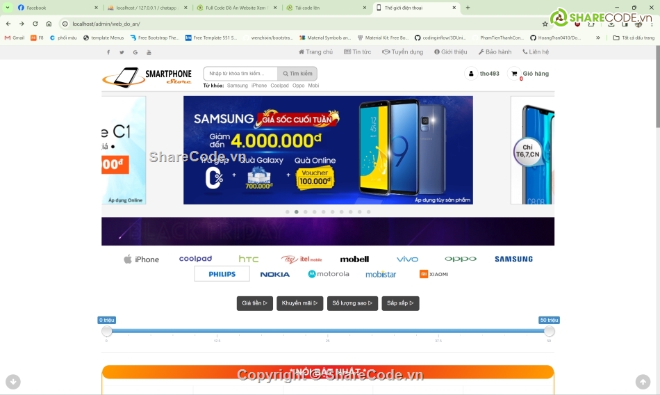 php thuần,web bán điện thoại,Source code điện thoại