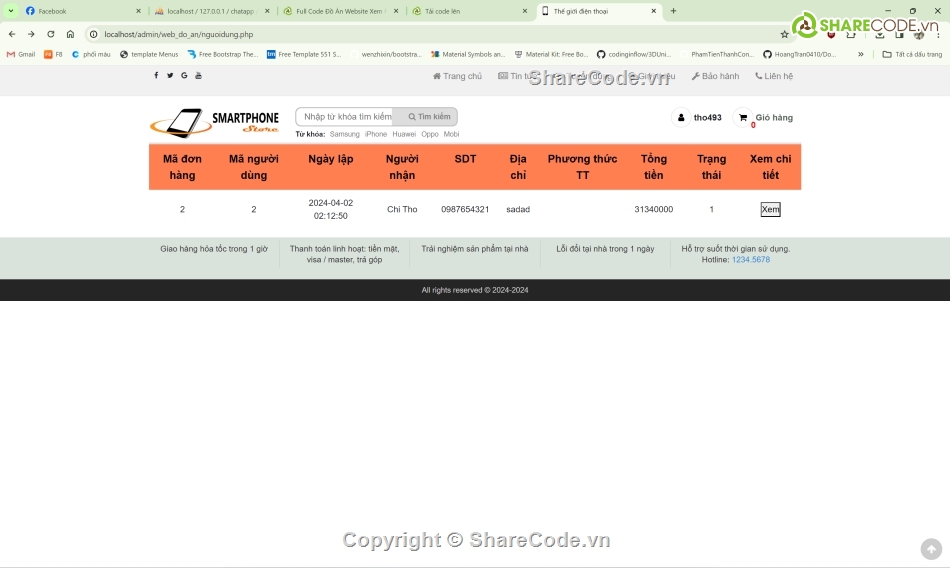 php thuần,web bán điện thoại,Source code điện thoại