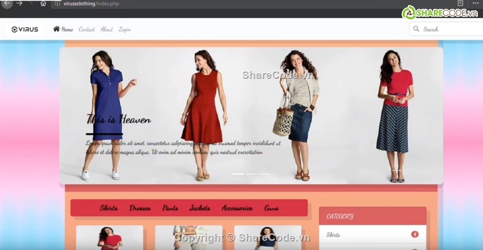 web shop thời trang,online shopping,đồ án web php