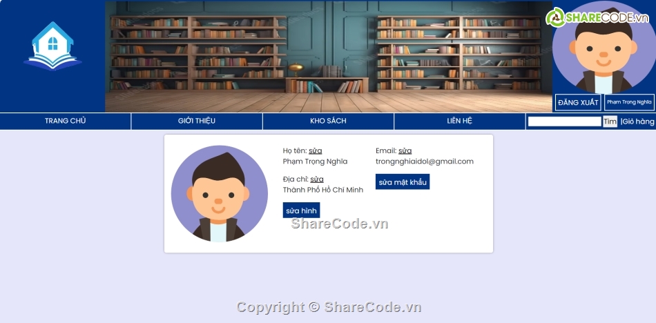 Source code web,web quản lý thư viện,web quản lý,code web,web thư viện