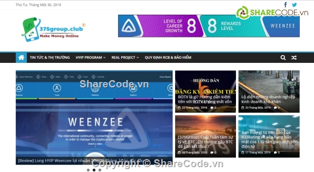 Web giới thiệu,code tin tức,web crypto,web đầu tư online,Web tin tức