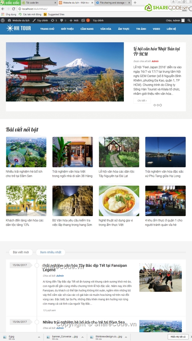 code tin tức du lich,web tin tức,website du lịch,web wordpress,website tin tức du lịch
