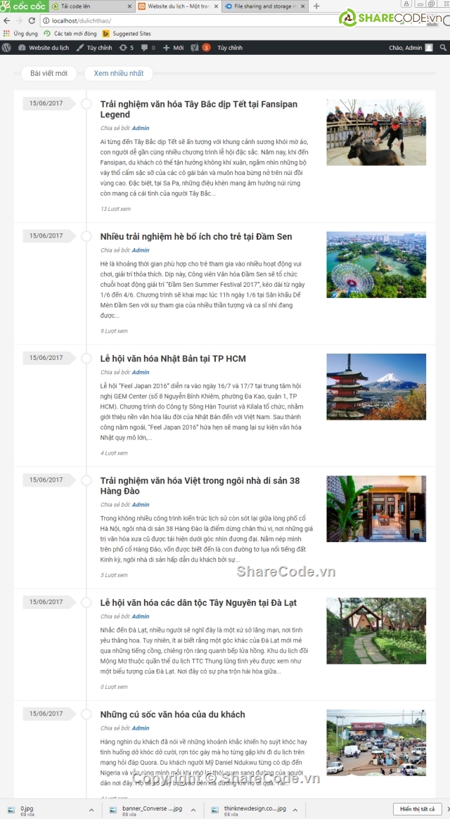 code tin tức du lich,web tin tức,website du lịch,web wordpress,website tin tức du lịch