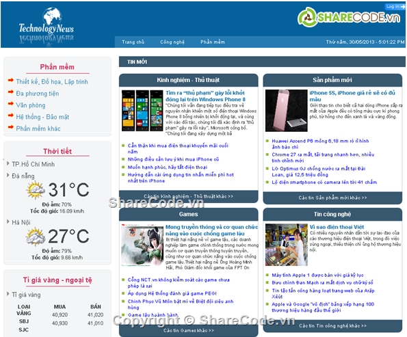 Web tin tức,web giới thiệu,web công nghệ,web phần mềm,code tin tức