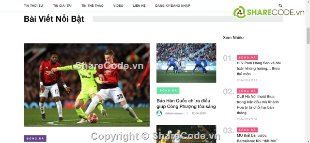 Web Tin Tức,Website bóng đá,web thể thao,Web Tin Tức Laravel