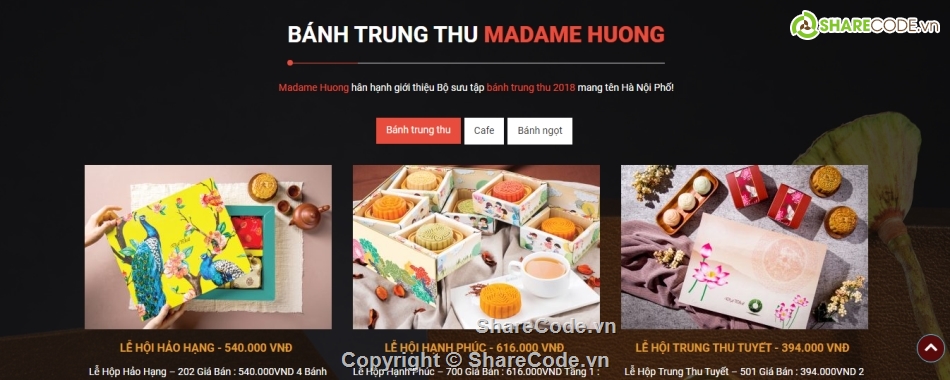 Website bán bánh trung thu,web bán bánh,Code web bán bánh trung thu