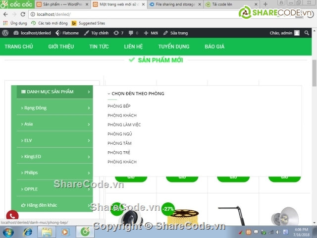 website giới thiệu,website bán hàng,Source code website bán các loại đèn led,website bất động,website wordpress,share code web