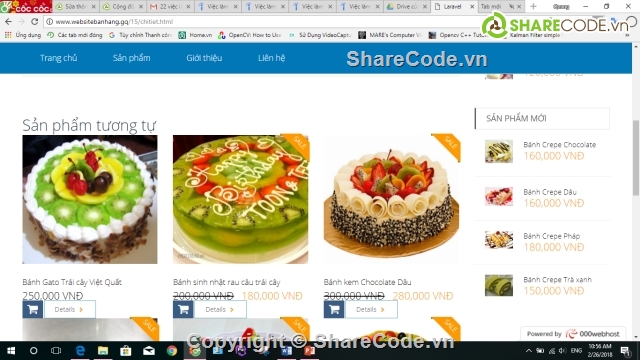 code laravel 5 shop,php laravel,code website laravel,Website bán hàng,code web bán đồ ăn,laravel