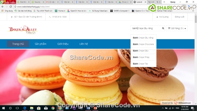 code laravel 5 shop,php laravel,code website laravel,Website bán hàng,code web bán đồ ăn,laravel