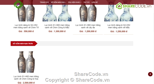 đồ gốm,php & mysql,đồ gốm sứ,code laravel 5 shop,full code web online