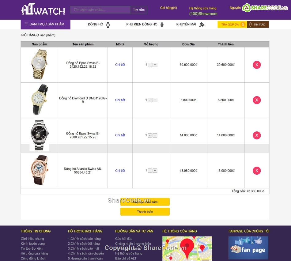 code bán đồng hồ,web bán hàng asp.net,code web,bán đồ online,code đồ án,website